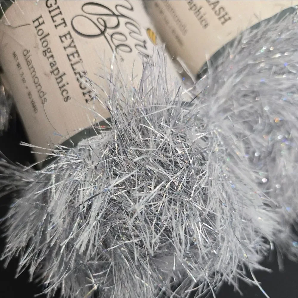 Yarn Bee Gilt Eyelash Holographics Yarn 2 Skeins DIAMOND
